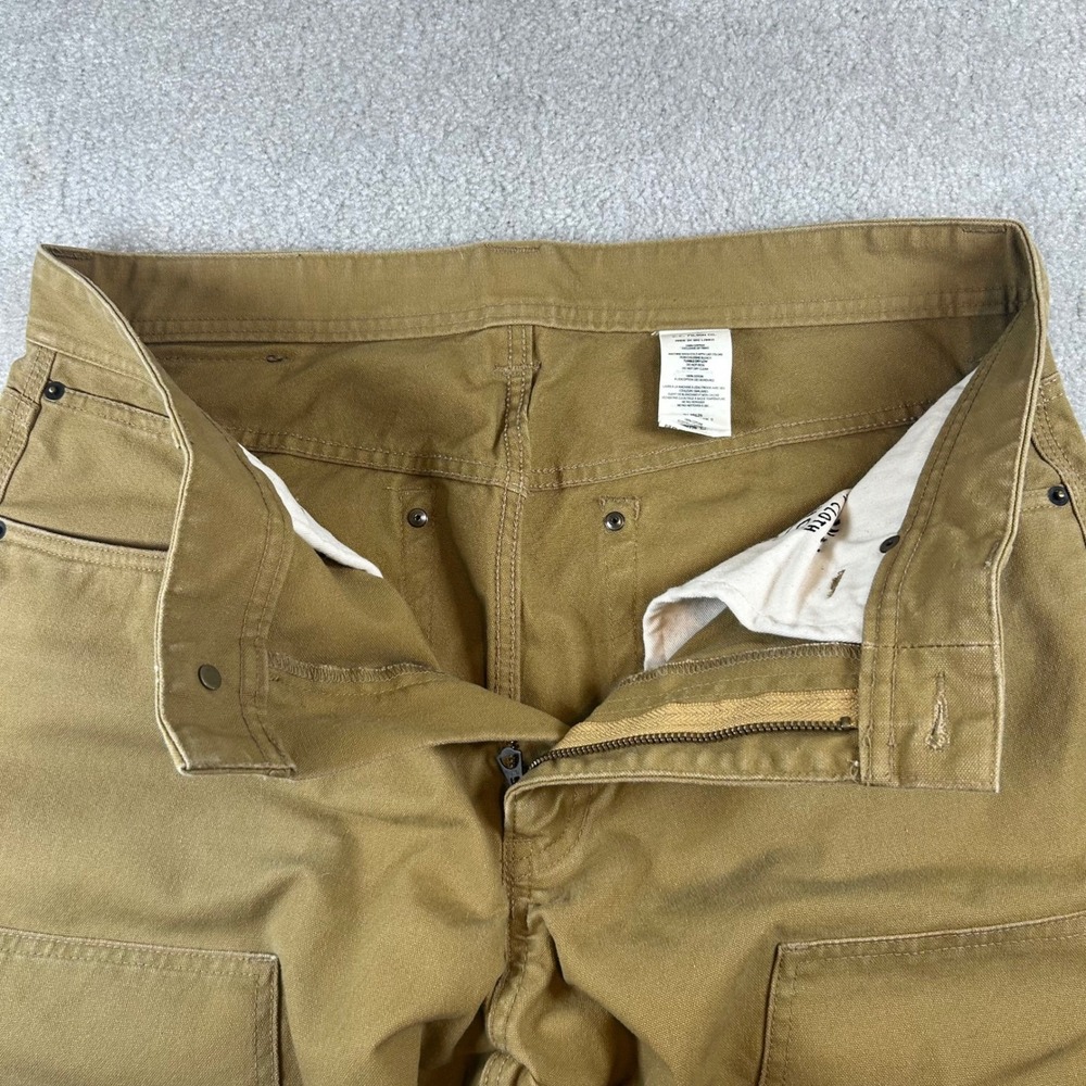 Filson Double Hunt Pants Mens 35x30 Brown 10.5oz Cotton Canvas Workwear Utility - Picture 6 of 16